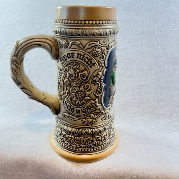 Budweiser Beer Stein Ceramarte 1976 CS4 Tavern Scene Made in Brazil Vintage - Picture 5 of 8